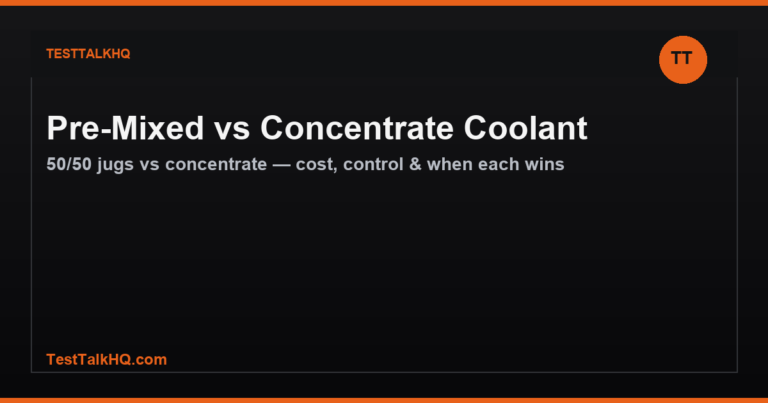 Pre-Mixed vs Concentrate Coolant – Which to Use