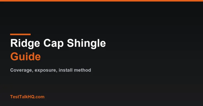 Ridge Cap Shingle Guide