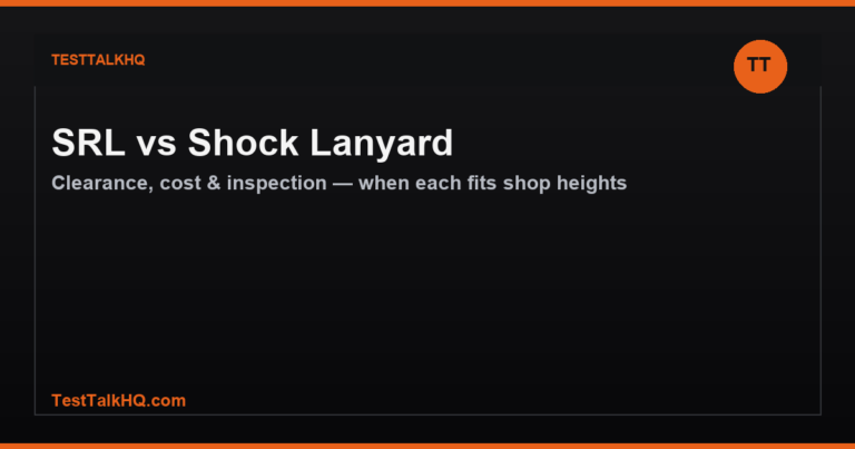 Self-Retracting Lifeline vs Shock-Absorbing Lanyard — Which to Use