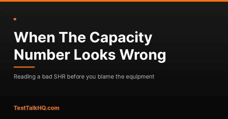 When the Capacity Number Looks Wrong