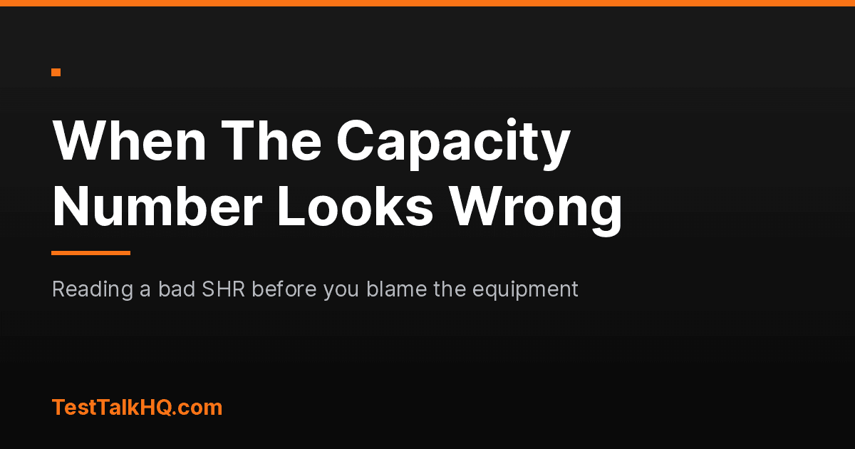 When the Capacity Number Looks Wrong