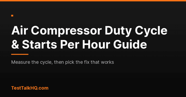 Air Compressor Duty Cycle and Starts Per Hour: A Working Guide