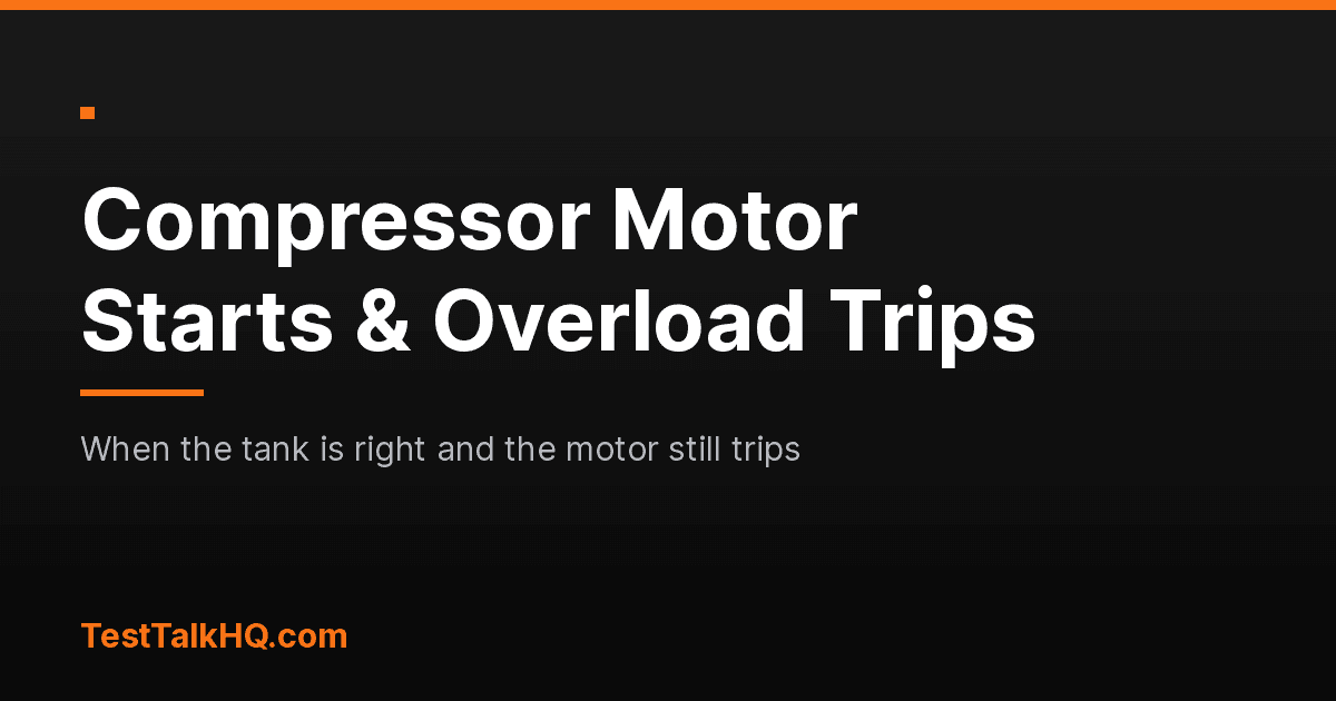 Compressor Motor Starts and Overload Trips: Troubleshooting the Cycle