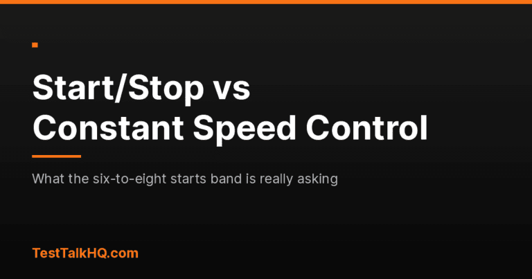 Start/Stop vs Constant Speed vs Dual Control: Which to Use