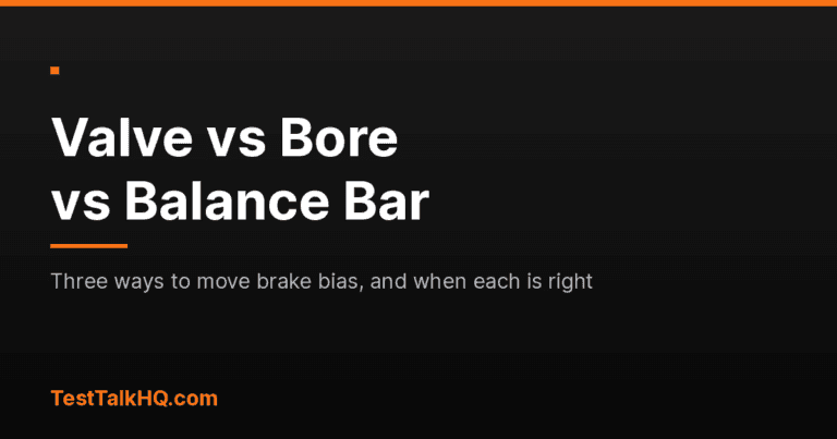 Proportioning Valve vs Master Cylinder Bore vs Balance Bar: Which Way to Fix Brake Bias