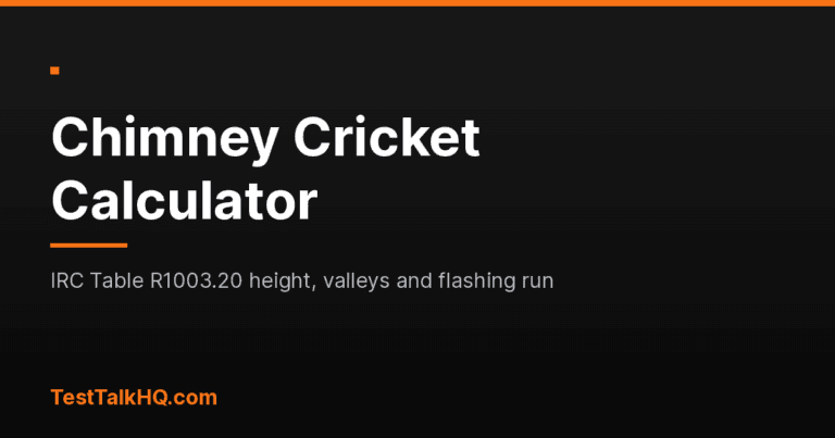 Chimney Cricket Calculator