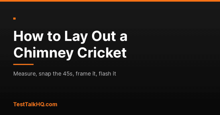 How to Lay Out and Build a Chimney Cricket