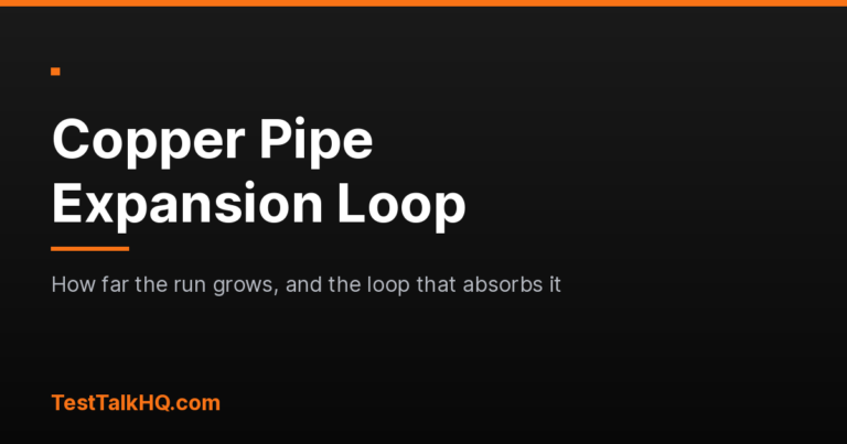 Copper Pipe Expansion Loop Calculator