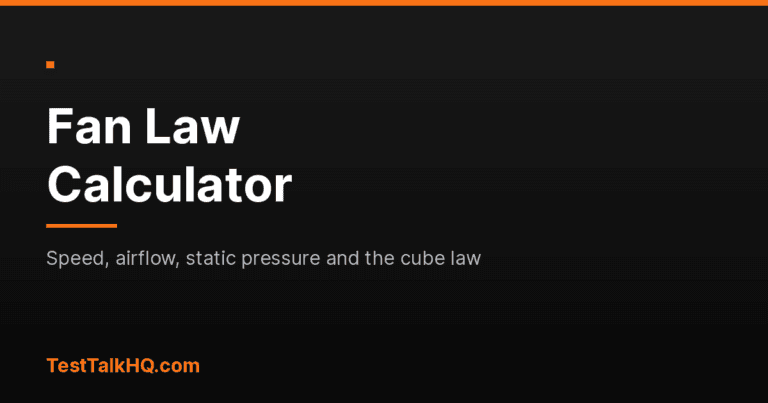 Fan Law Calculator