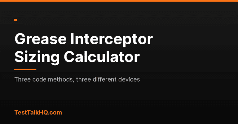Grease Interceptor Sizing Calculator