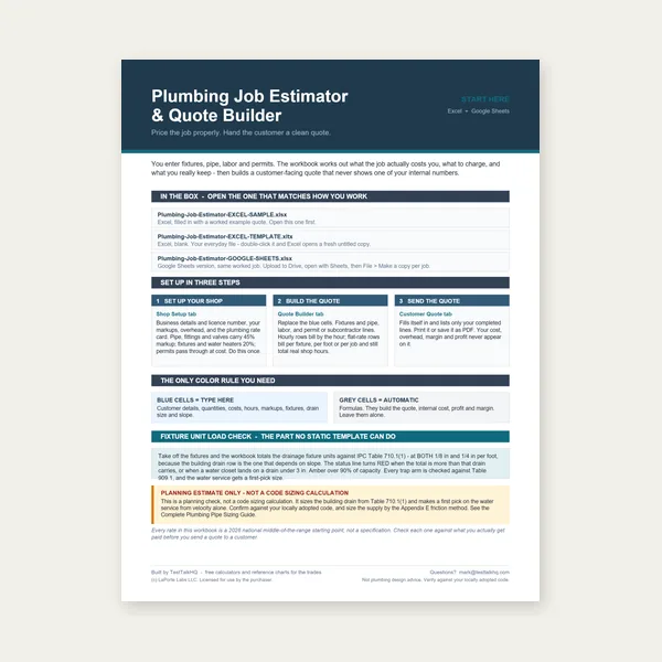 Plumbing Job Estimator