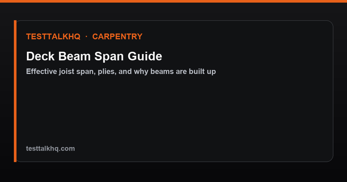 Deck beam span guide