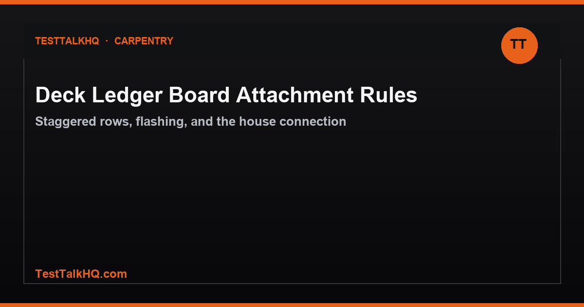 Deck ledger board attachment guide
