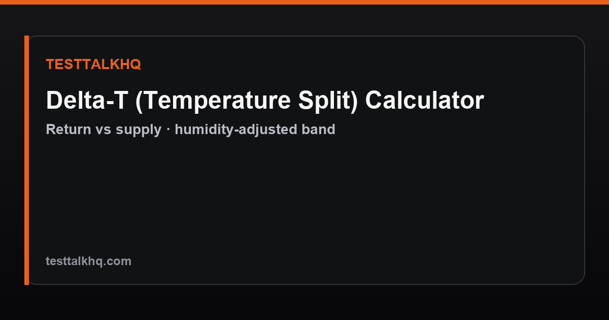 Delta-T calculator