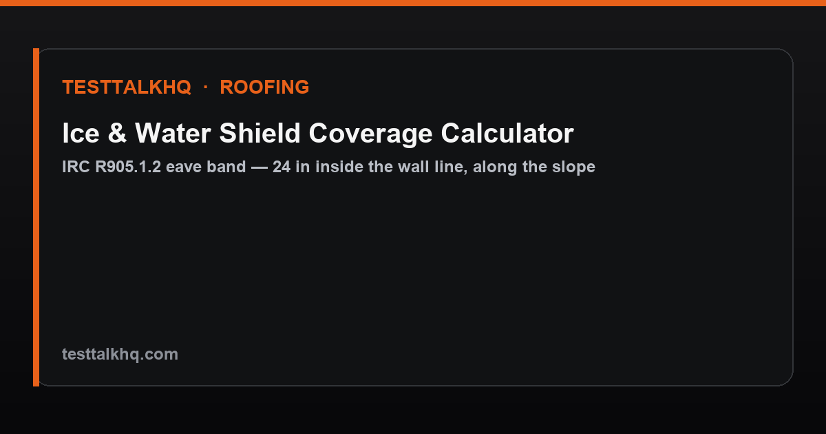 Ice and water shield calculator