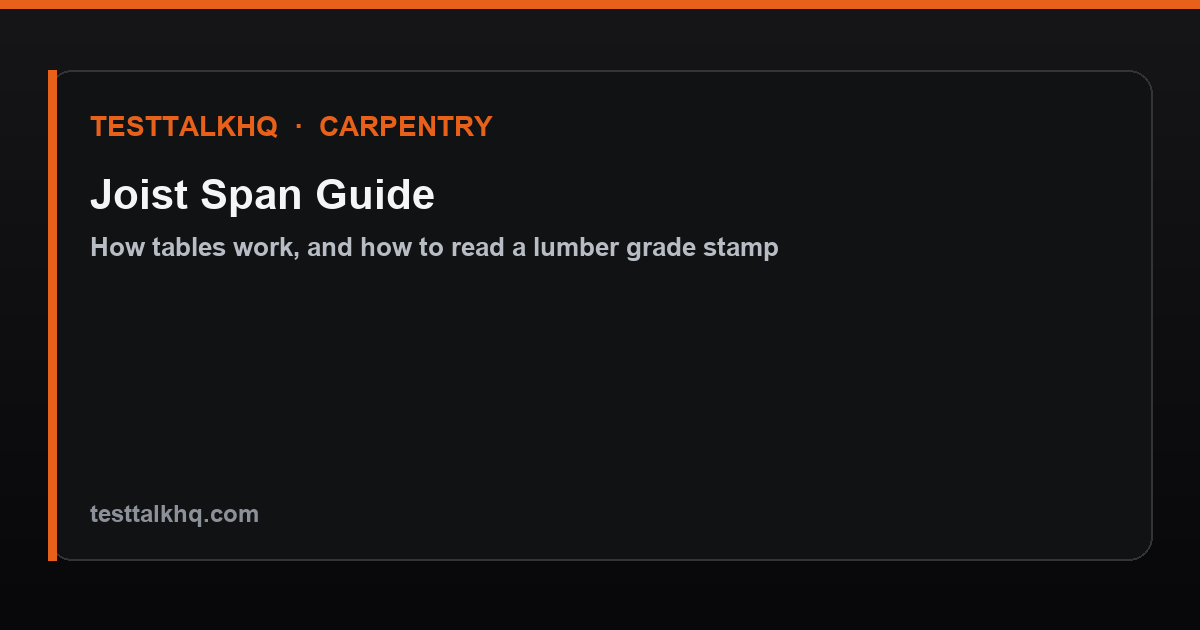 Joist span guide