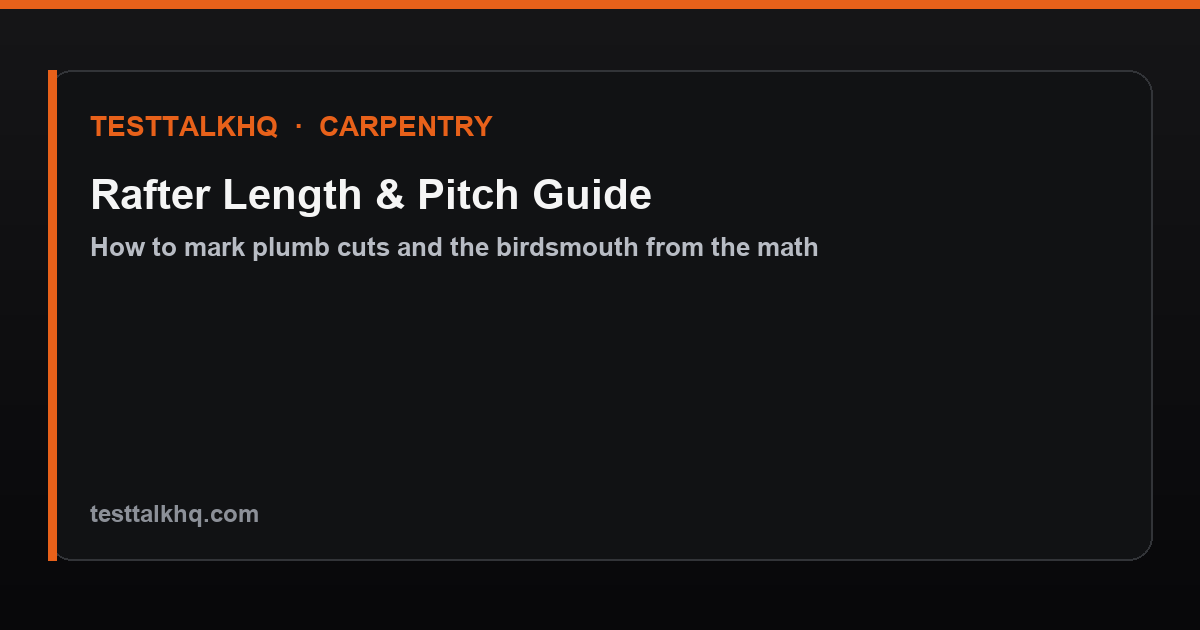 Rafter length and pitch guide