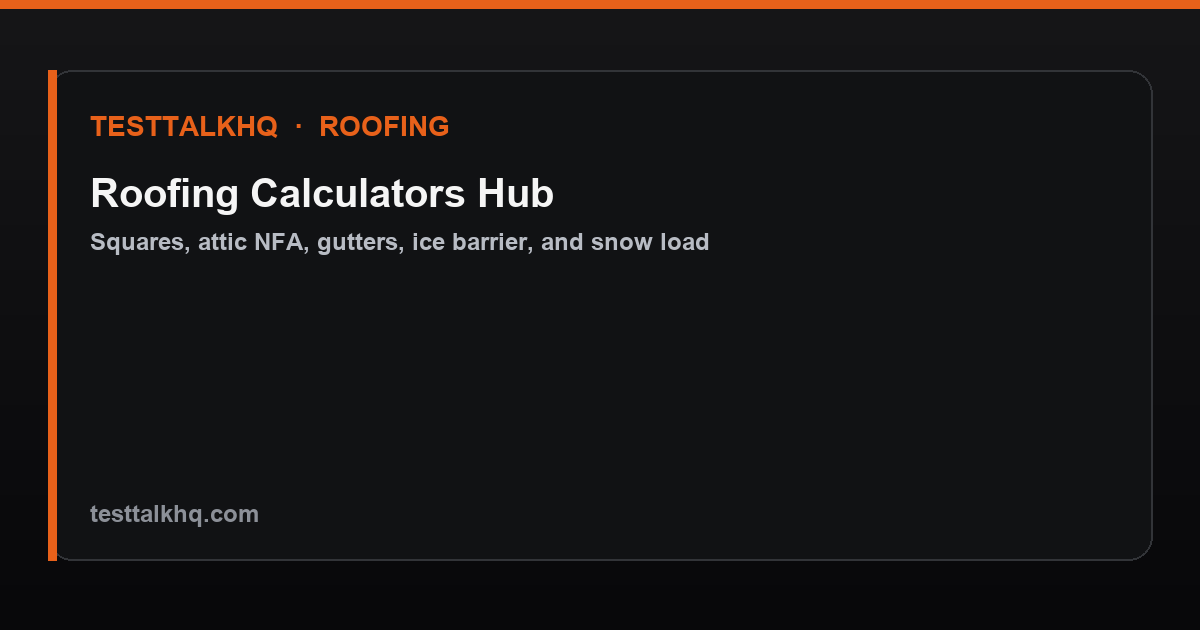 Roofing calculators hub