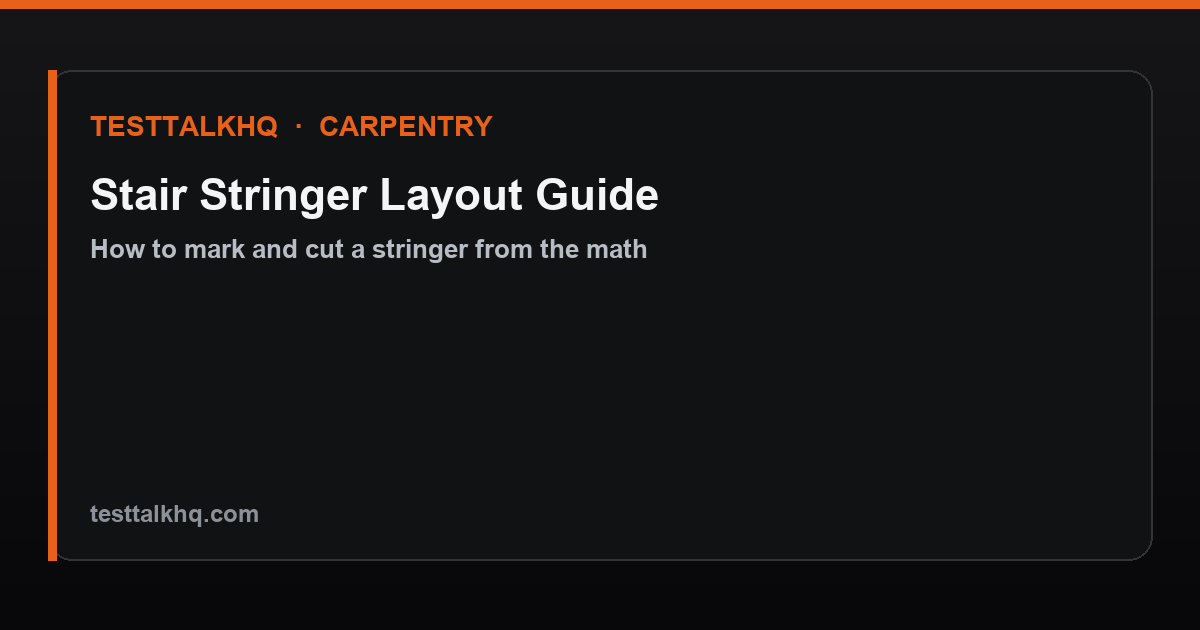 Stair stringer layout guide