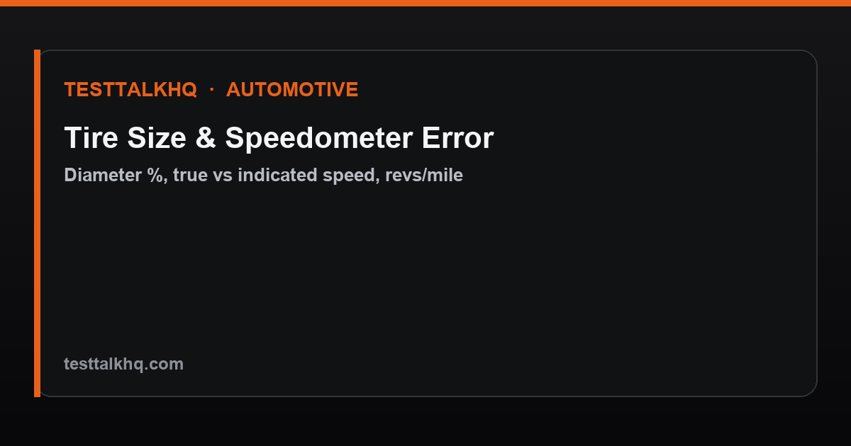 Tire size speedometer error calculator