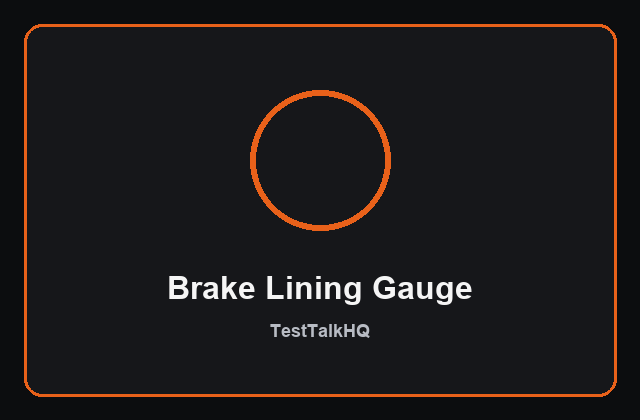 Brake lining thickness gauge set
