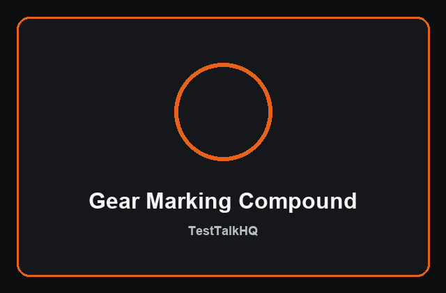 Gear marking compound