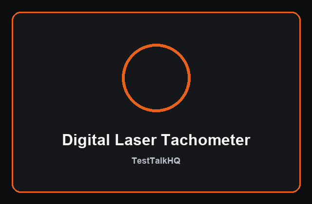 Digital laser tachometer