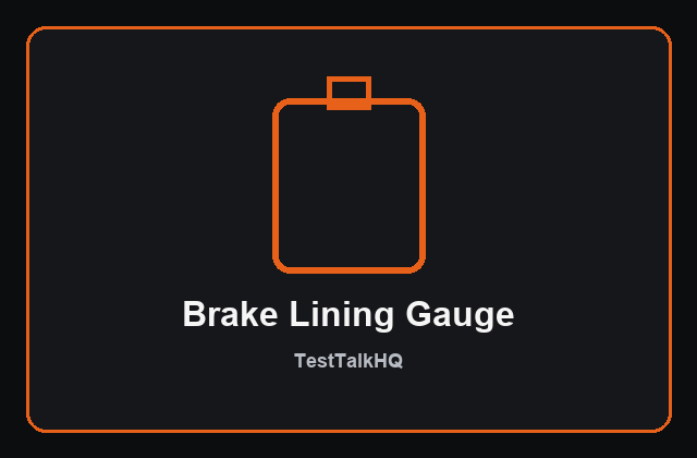 Brake lining thickness gauge