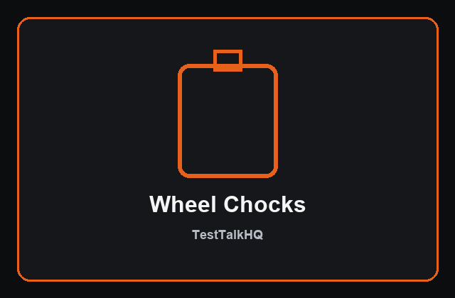Solid rubber wheel chocks