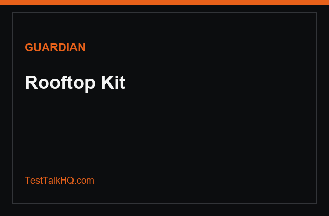 Guardian rooftop fall protection kit