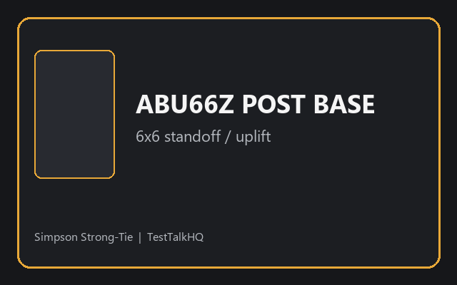 Simpson Strong-Tie ABU66Z adjustable standoff post base for 6x6