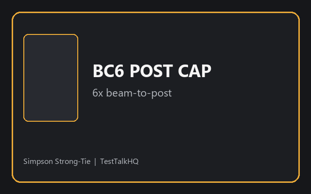 Simpson Strong-Tie BC6 galvanized post cap for 6x
