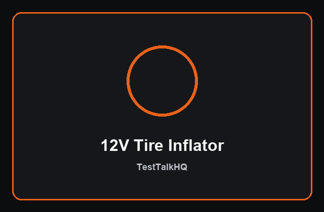 12V portable tire inflator