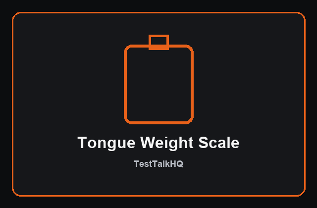 Trailer tongue weight scale